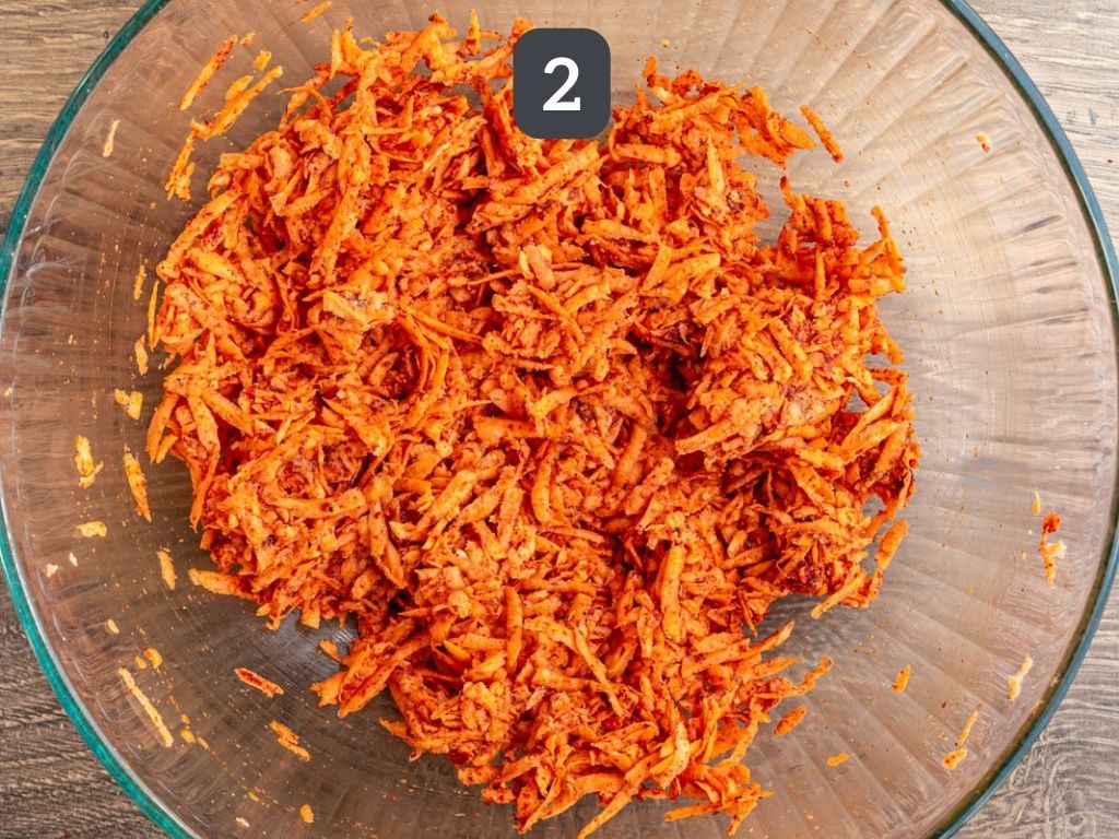 Sweet Potato Hash Browns with Tempeh Sausage